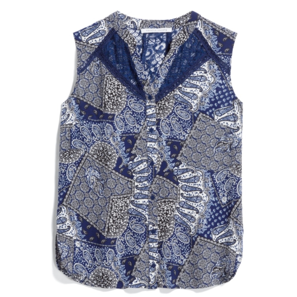 NWT Keke blue cap sleeve blouse